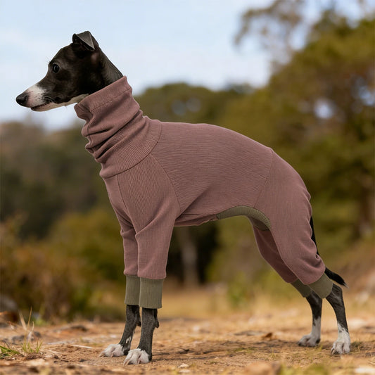 The 1pc Dog Four-Legged Fleece Jacket Is Warm and Comfortable, Suitable for Dogs with Smaller Neck Circumference and Greyhounds.