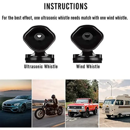 Ultrasonic Car Deer Whistle Animal Repeller Front Grille Mount Auto Safety Alert Repellent Safe for Automobiles