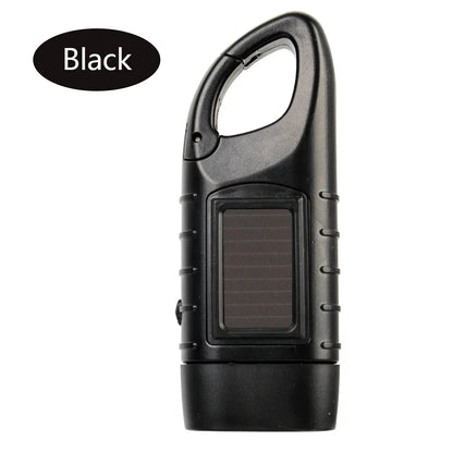 Outdoor LED Hand Pressing Dynamo Solar Crank Power Flashlight Torch Light Hand Press Crank Camping Lamp Light for Outdoor Home