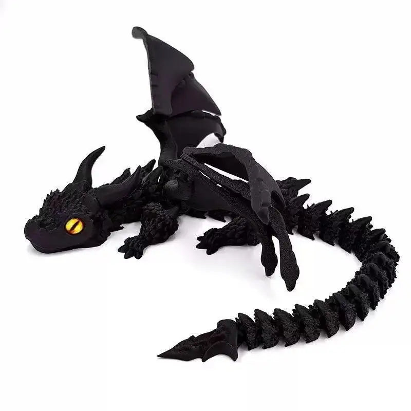 New 3D Printed Wyvern Dragon with Wings Simulation Model Gift Articulated Dragons Fidget Dragons Desktop Ornaments