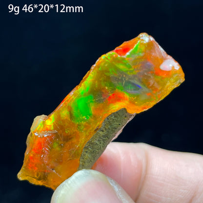 Natural Rare Colorful Ethiopia Opal (Need In Water) Gem Mineral Healing Quartz Crystals Gemstone Shooting Under Lighting
