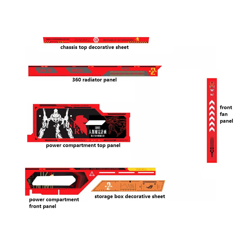 ROG GR701 HYPERION Chassis ARGB Lighting Panels KIT,Computer Case Cooler Refit Plate 5V AURA SYNC