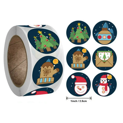 Christmas gift stickers decorative sealing sticker Merry Christmas Reward Self-adhesive labels  Day party