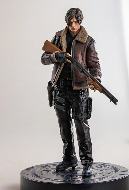 Biohazard Leon Scott Kennedy Anime Figure Brown Jacket Evil Police Game Model Toy Collection Birthday Gifts