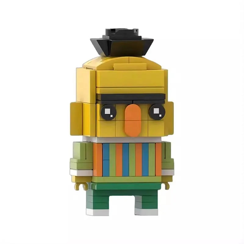 Bricklink Sesame Anime Puppet Show Figures Big Birds Elmos Ernies Berts Bricks Headz Sets Building Blocks Toys Christmas Gift