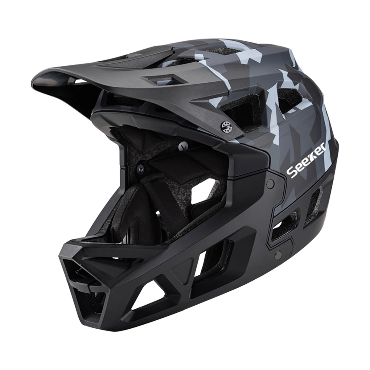 UMUSEEKER Bicycle Cross-Country Full-Face Helmet, One-Piece Impact-Resistant Adult Mountain Biking Downhill Safety Protective He