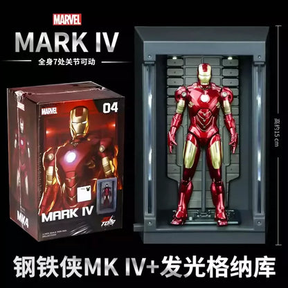 Zd Toys Marvel Iron Man Mark Mk1 Mk7 Series Action Figure Movable Collectible Model Desktop Decoration Gift Toys