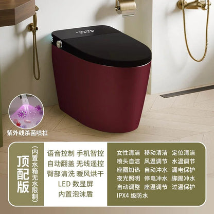 BJ C Retro Red Color Light Smart Toilet Fully Automatic Integrated Household Without Water Pressure Limit New Electric Toilet