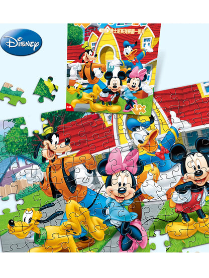 108PCS Disney Officially Licensed Mickey and Minnie Jigsaw Puzzles Early Education Toy Decorative Colorful Painting Every Piece