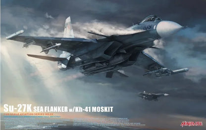 MINIBASE 8002 1/48 Russian Su-27K Sea Flanker w/Kh-41 Moskit - Assemble Scale Model Kit
