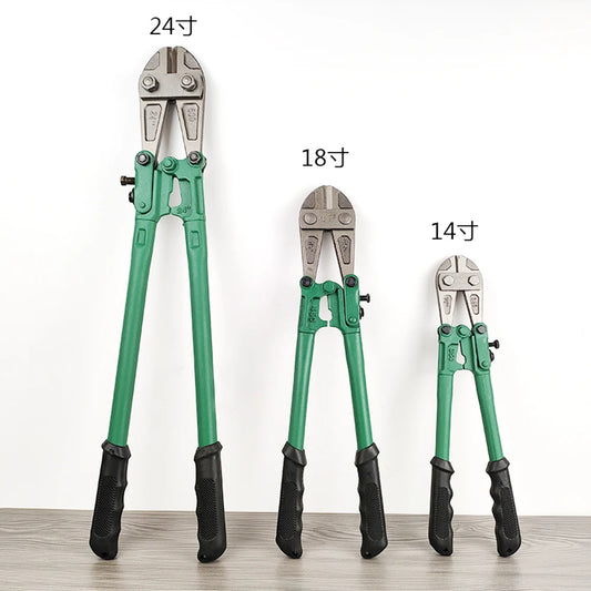 14/18 Inches Bolt Cutters Wire Cutting Pliers Multifunction Flat Nose Cut Steel Cables Clippers Heavy Duty Hand Tool