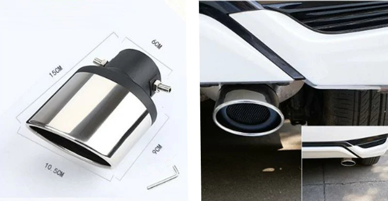 Stainless Steel Car Exhaust Muffler Tip Pipes Covers For Peugeot RCZ 206 207 208 301 307 308 406 407 408 508 2008 3008-6008