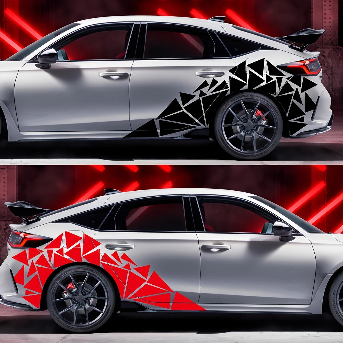 1pc Freestanding Triangles Graphics Car Sticker Decal Decoration SUV Truck Vehicle Camping Rv Vinyl car modification Sticker