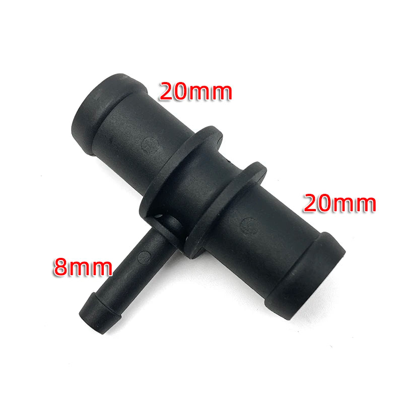 BOICY Coolant Water Pipe Tee Connector Car Black Auto 3 Way Tee Heater Water Hose Fitting Connector Kit for VW Audi Skoda Seat