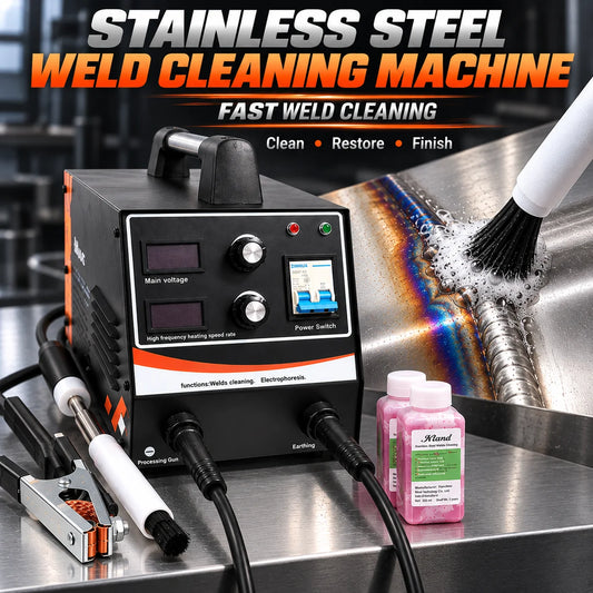 Portable Stainless Steel Weld Cleaning Machine Heat‑Tint Blue Weld Discoloration Remover 304 316 Post‑Weld Mark Stain Removal