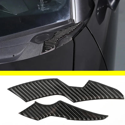 For Mazda MX-5 2016-2023 Soft Carbon Fiber Car Front Windshield Glass Both Sides Trim Cover Sticker Car Protection Accessories