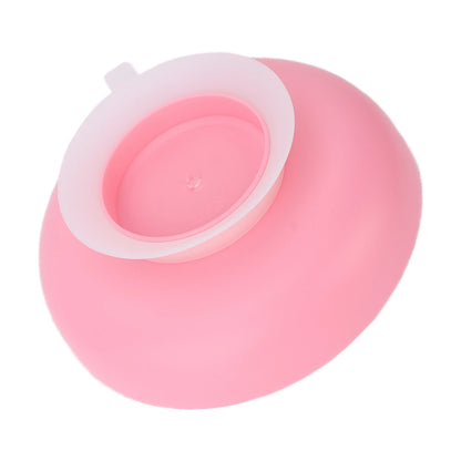 Round Scoop Dish Widened Plate NonSlip SpillProof Elderly Disabled Care Tableware with Suction Cup Base Pink