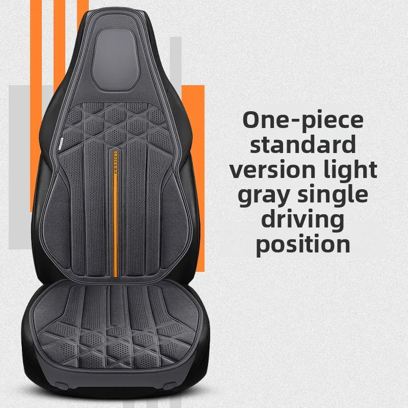 Car Suede Seat Protection Universal Car Seat Cover All Season Breathable Perforated Suede SUV Sedan Seat Cover Latex Cushion