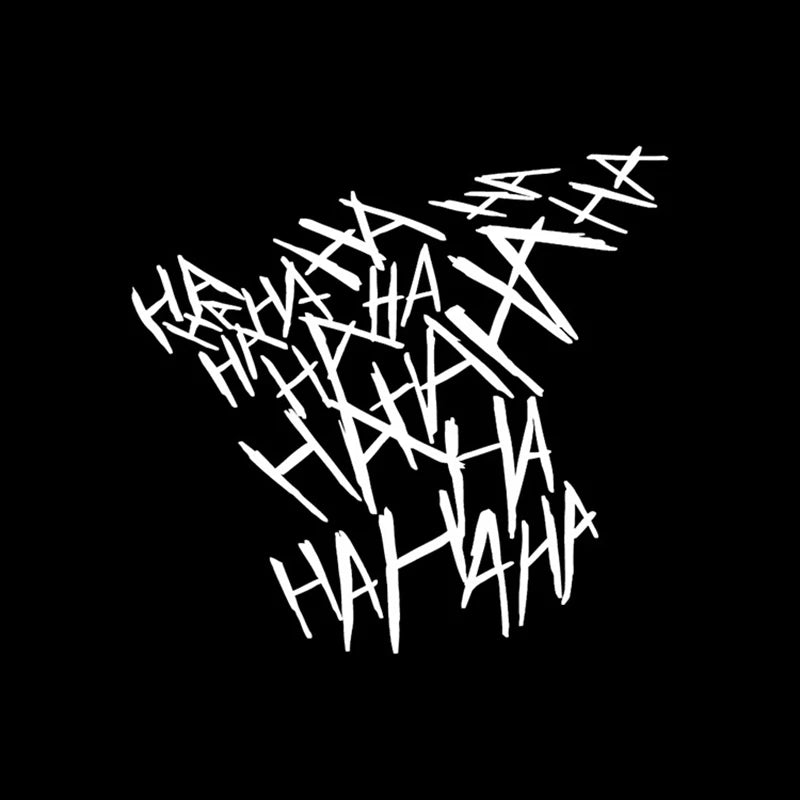 Car Motorcycle Sticker HAHAHA Joker Motorcycle Helmet Stickers Car Reflective Moto Auto Funny Helmet Decal Vinyl Styling Decor