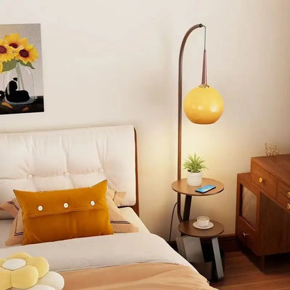 French Mid Century Floor Lamp with Side Table Sofa End Table Ambient Lighting Room Decoration Light Floor Lamp LED