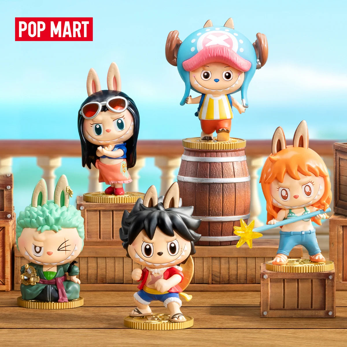 POP MART THE MONSTERS × One Piece Series Figures 1PC/12PCS Blind Box POPMART