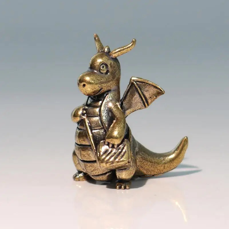 3cm Solid Brass Pokémon Crafts Anime Mini Figurines Charizard Blastoise Dragonite Bulbasaur Cubone Metal Statue Desktop Decor
