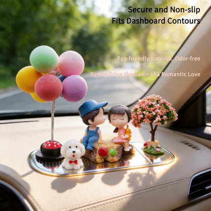 Cute Cartoon Couple, Car Decoration, Romantic Figurines, Balloon Decor, Car Ornament, Dashboard Accessory, Romantic Gift