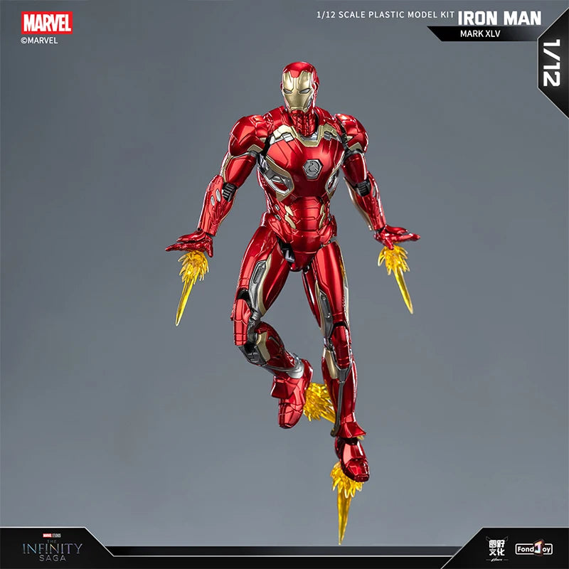 Original Fondjoy Iron Man MK45 Model Kit Infinity Saga Ironman Mark 45 Assembly ABS Joint Movable Kids Toys Boy Birthday Gifts