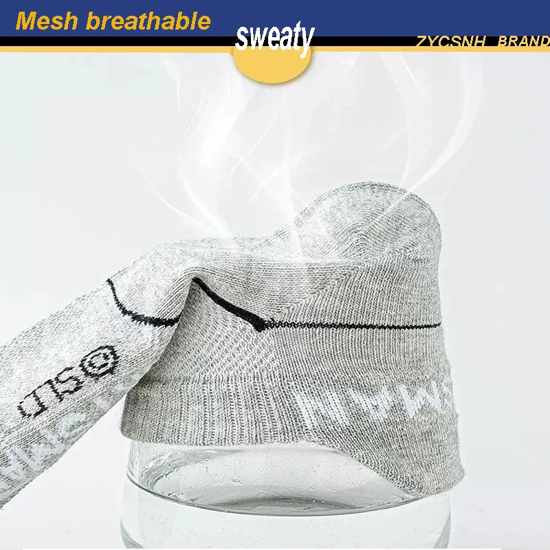 10 Pairs High Quality Socks Men's Summer Man Short Socks Breathable Ankle Socks Cotton Sports Socks Black Thin Cut Run Men Socks