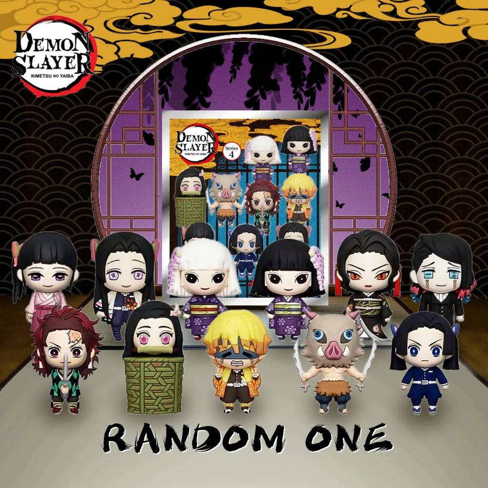 Demon Slayer Officially Licensed Blind Box 3D Figurine Bag Clip Charms Zenitsu Crying Nezuko In Basket Anime Collector Kering