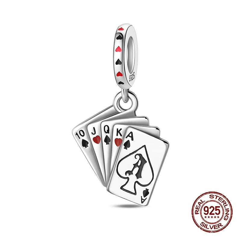 100% 925 Sterling Silver Tarot Collection Pendant DIY Hourglass Beads Fit Pandach Original Bracelet Women Jewelry Birthday Gift
