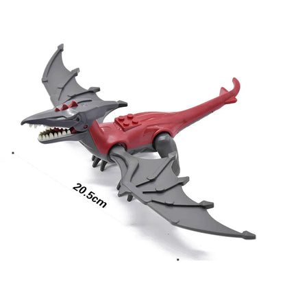 Jurassic Dinosaurs Spinosaurus Large Brick Toy Joints Open Mouth 7 Color Designs, Collectible Decor DIY Puzzle Assembly Gift