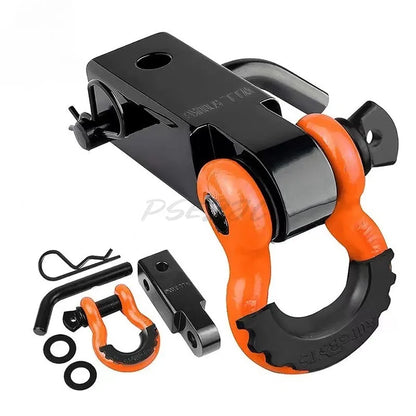 3/4 Carbon Steel Trailer Arm Broken19T Solid Square Mouth Trailer Hook Buckle 4.75T Off-road Trailer Modification Part
