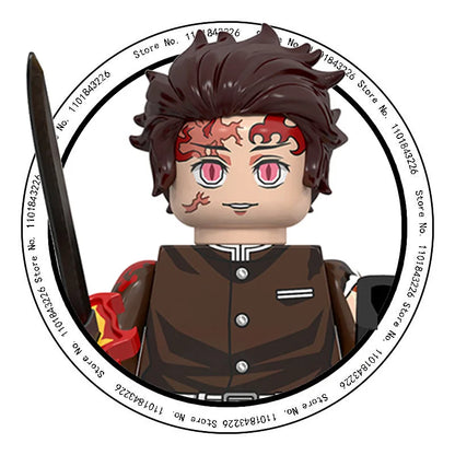 Demon Slayer Miniatures, Tan Errou, NeiZuko, Guiyou, Shinobu, collectible action figures, children's assembled toys, gifts.