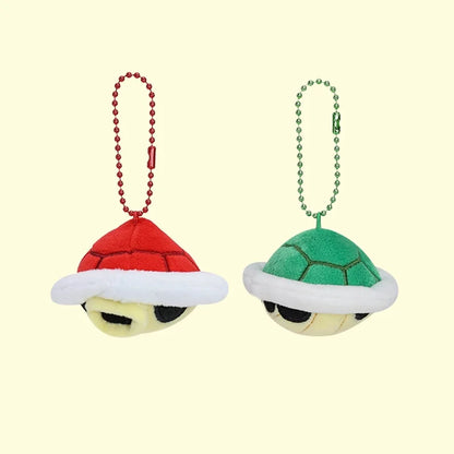 4inch=9cm Animation Red Green Keychain Super Bros Cap Keychain Game Peripheral Cute Turtle Doll Pendant Cosplay Accessories Gift
