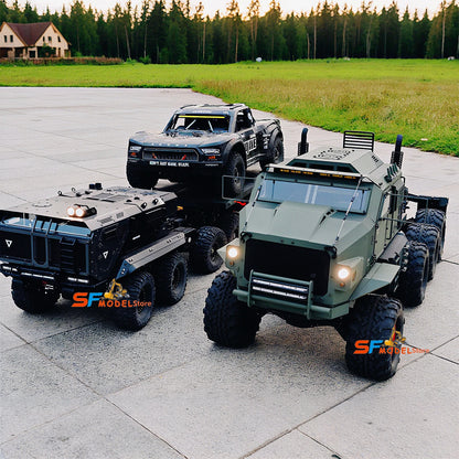 ST8 Heavy Off-road Truck 1/8 RC Off-road Climbing Car RTR with Lighting System Winch High-end Remote Control Car Model Boy Toy