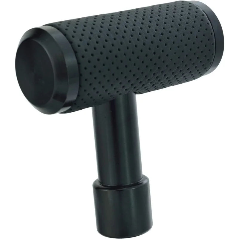 T Handle Shifter Car Knob Joystick Style Alloy Cover with Leather Gear Stick Lever Shift Fit Most Automatic Manual Transmissions