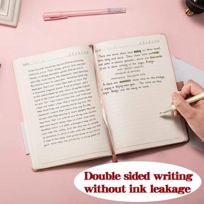 Hardcover A5/A6 Notebook with Elastic Band | PU Leather Journal Notebook for Office, School & Daily Note Taking