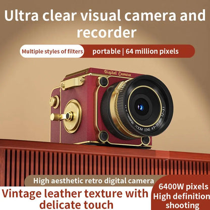 Retro Portable CCD 16X Digital Zoom Student-Friendly Simulation Double-Reflex Digital Camera For Beginner Photography Mini