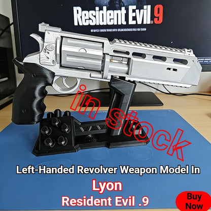 Game Resident Evil-9 Requiem Leon Hand Cannon Revolver Model Desktop Ornament Cosplay