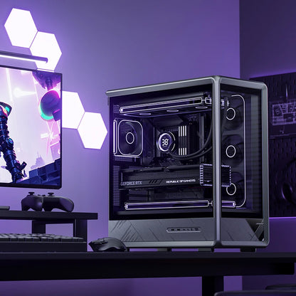 JONSBO D401 ATX Computer Case Panoramic Sea View M-ATX / MINI-ITX Esports Gaming Chassis Support Dual 360 water cooler