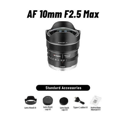 7artisans 10mm F2.5 MAX AF Full Frame Large Aperture Fisheye Auto Camera Lens for Sony E FE Nikon Z Panasonic Lumix Sigma L