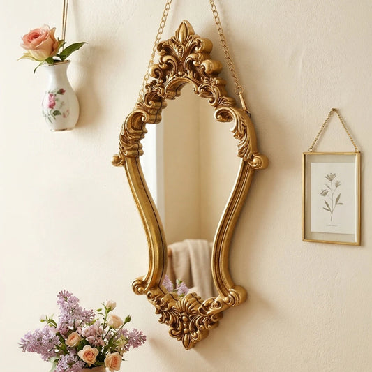 1PC, European Vintage Style Golden Three-Dimensional Classical Pattern Decorative Picture Frame, Made of Resin Material