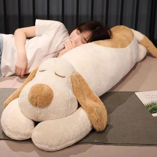Giant Dog Plush Toy Big Sleeping Dog Stuffed Puppy Doll Soft Animal Toy Cartoon Pillow Baby Back Cushion Girls Birthday Gift