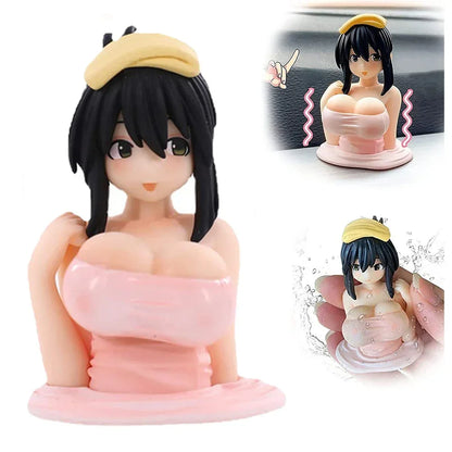 1/2pcs Car Phone Holder Bikini Beach Girl Cartoon Anime Cute Kanako Chest Shaking Ornaments Car Dashboard Decoration Interior