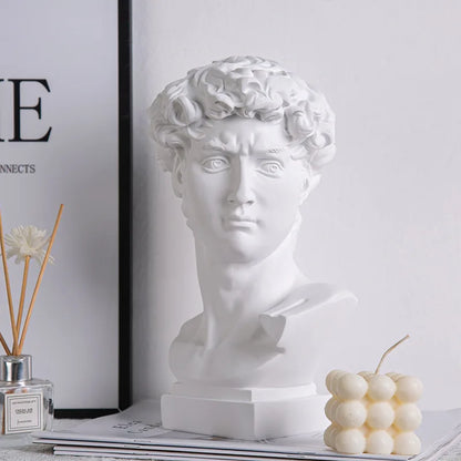 David Head Resin Statues Living Room, Table, Office Decoration European Home Decoration Statues Home Decor Art Bust Sculpture