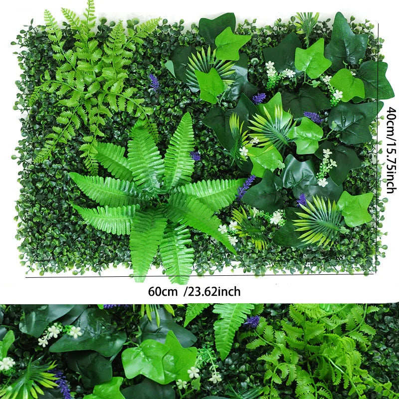 Artificial Plants Grass Wall Panel Boxwood Hedge for Indoor Outdoor Home Garden Vertical Decoration Fake Plant Grass Wedding