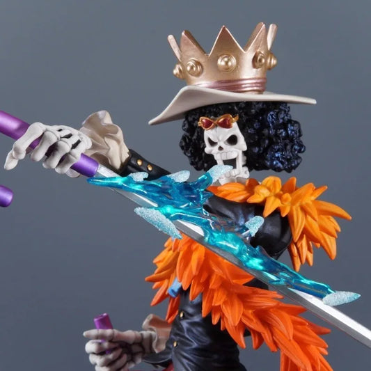 In-Stock 33cm Anime One Piece Figure Brook Action Figures Pvc Burukku Statue Desktop Ornamen Collection Model Toys Gifts