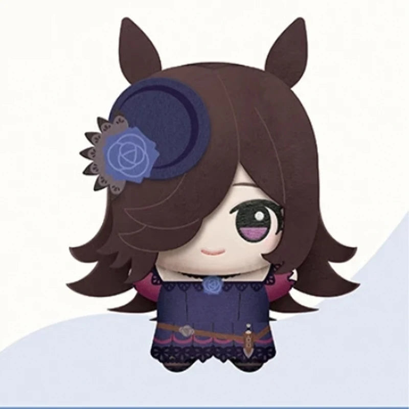 12cm New Uma Musume Pretty Derby Plush Toys UMPD Kitasan Black Almond Eye Anime Game Character Merchandise Keychain For Fan Gift
