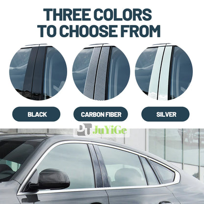 Glossy Black Carbon Fiber Window Door Deal B C Pillar Post Cover Sticker For Porsche Macan 95B 2014-2022 2015 2016 2017 2018
